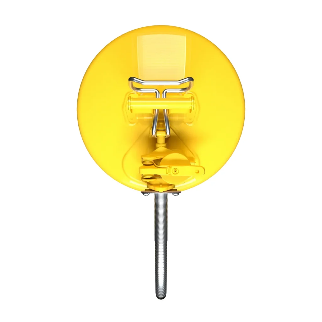 Justrite AccuFlow veiligheidskan voor brandbare vloeistoffen hangar geel